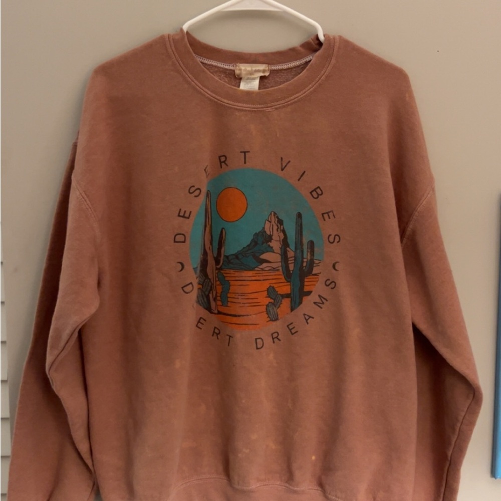 Desert Vibes Graphic Sweater - Brown